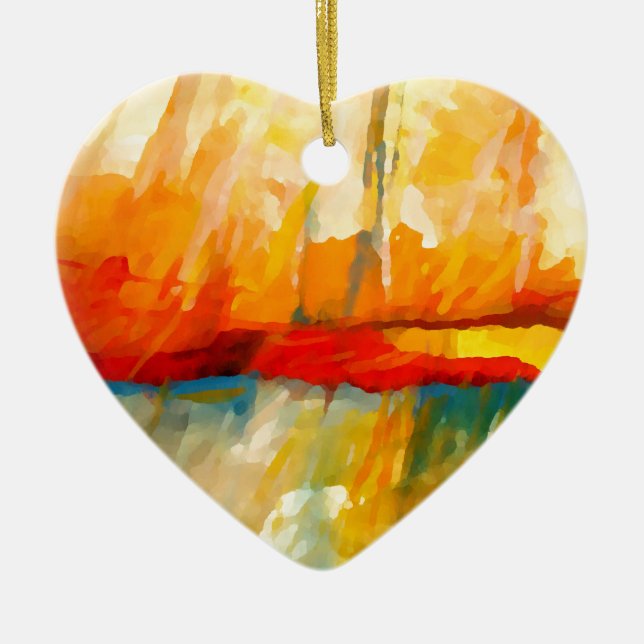 Ornamento De Cerâmica Impressão Abstrato moderna (Frente)