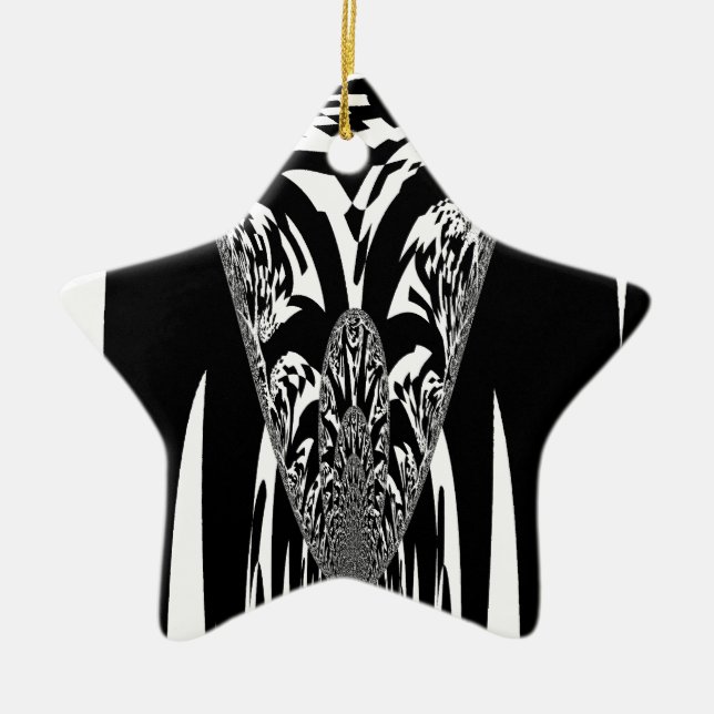 Ornamento De Cerâmica Impressão de Abstrato de arte africana (Frente)