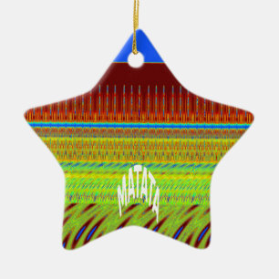 Ornamento De Cerâmica Impressão de Arte Geométrica Colorida