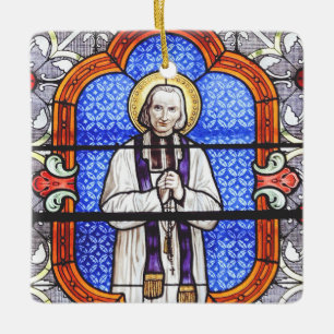 Ornamento De Cerâmica Impressão de Arte Guia da Alma Premium São João Vi