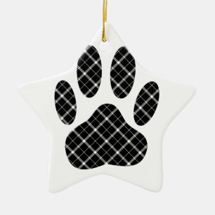 Ornamento De Cerâmica Impressão de Canais de Carneiro Preto E Branco