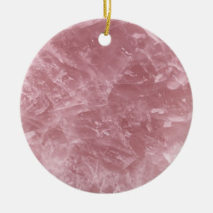 Ornamento De Cerâmica Impressão de Cristal Quartz Rosa Rosa, Bebê
