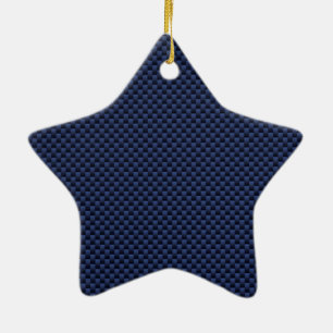 Ornamento De Cerâmica Impressão de decoração de fibra de carbono azul-re
