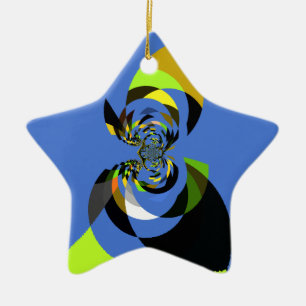 Ornamento De Cerâmica Impressão de Design de arte por vetor de mulher af