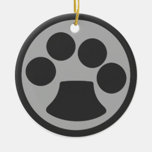 Ornamento De Cerâmica Impressão de Gato de Gato
