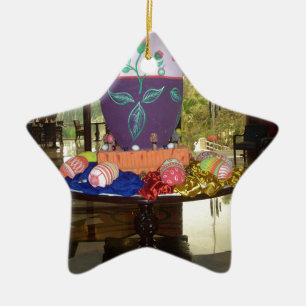 Ornamento De Cerâmica Impressão de Ovos de Páscoa Decorados