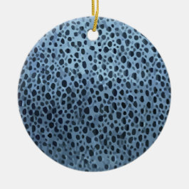 Ornamento De Cerâmica Impressão de Peixes Azuis e Pretos