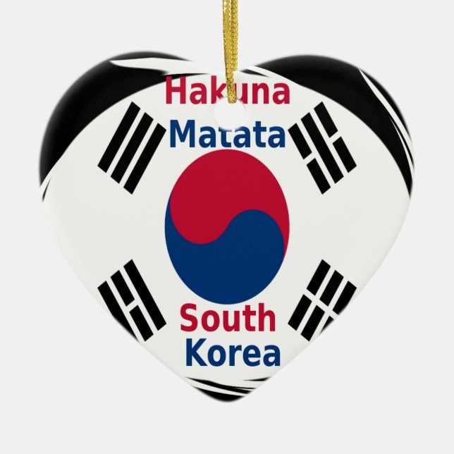 Ornamento De Cerâmica Impressão/Gráfico de Arte de Hakuna Matata da Core (Frente)