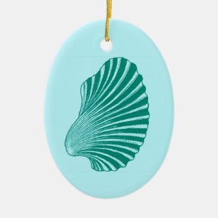 Ornamento De Cerâmica Impressão, Turquesa e Aqua do bloco de caldeiras