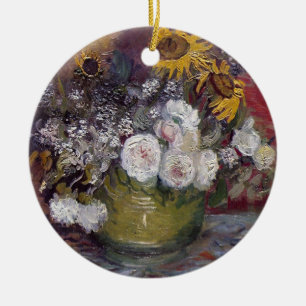 Ornamento De Cerâmica Impressionista Floral Ainda Vida - Vincent van Gog