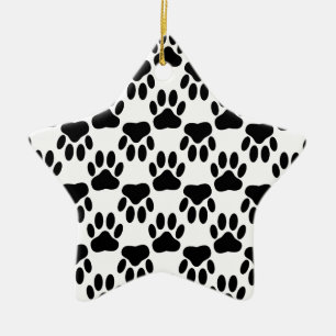 Ornamento De Cerâmica Impressões De Pata De Cachorro Para Cima E Para Ba