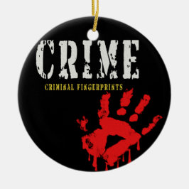 Ornamento De Cerâmica impressões digitais criminais