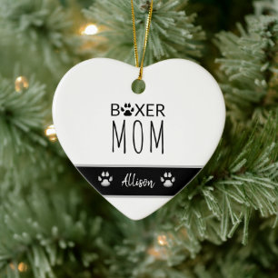 Ornamento De Cerâmica Impressões personalizadas de pássaros do Boxer d