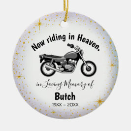 Ornamento De Cerâmica In Loving Memory | Personalized Motocycle Ornament
