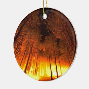 Ornamento De Cerâmica Incêndio florestal