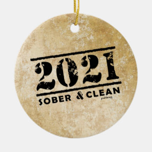 Ornamento De Cerâmica Incentivo à sobriedade de recuperação 2021 e si