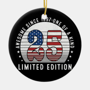 Ornamento De Cerâmica Incrível Desde 1997, Aniversário De 25 de 25 Anos