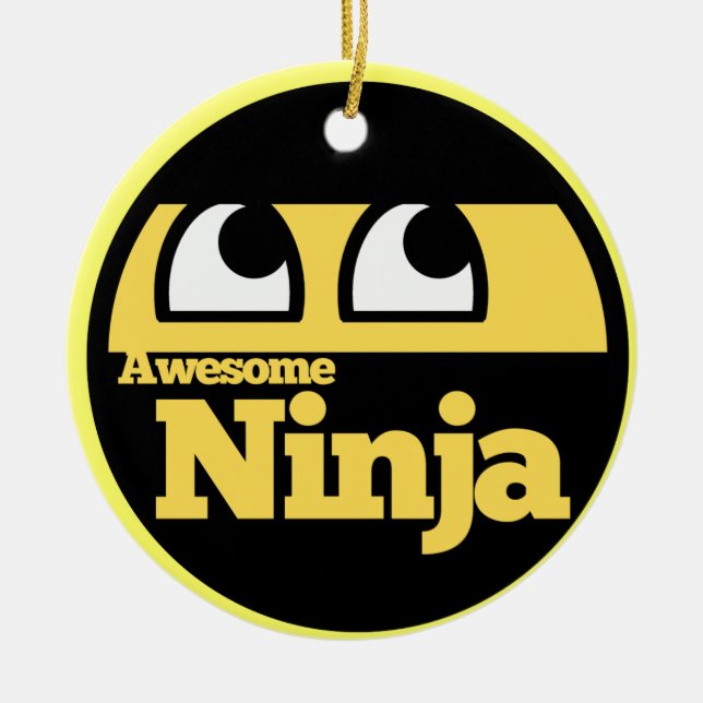 Ornamento De Cerâmica Incrível Ninja (Frente)