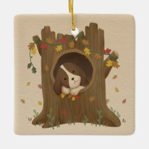 Ornamento De Cerâmica Incrível outono: Beagle