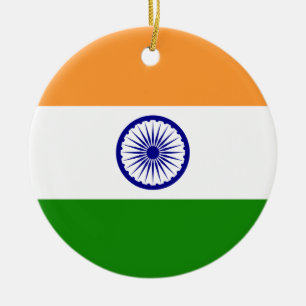 Ornamento De Cerâmica India - bandeira nacional indiana