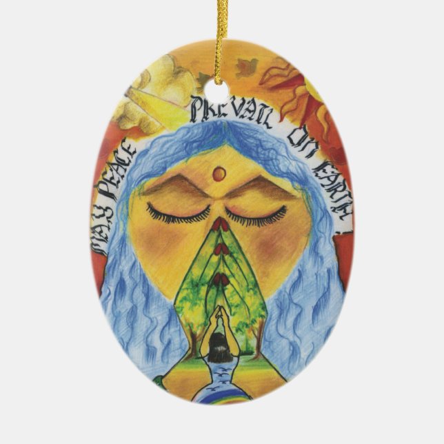 Ornamento De Cerâmica ~ India da idade 11 do ~ de Anjali do artista (Frente)