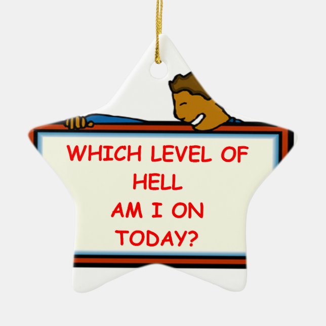 Ornamento De Cerâmica inferno (Frente)