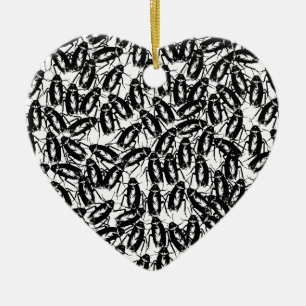 Ornamento De Cerâmica Infestado com as baratas