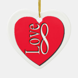 Ornamento De Cerâmica Infinidade do amor, personalizada