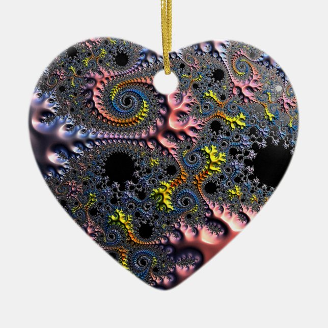 Ornamento De Cerâmica Infinite Spiral Realms (Frente)