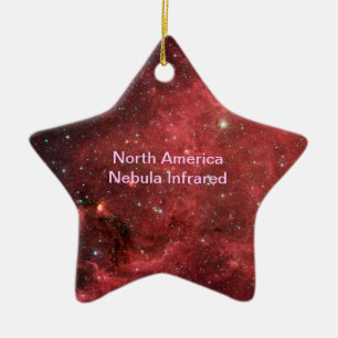 Ornamento De Cerâmica Infravermelho da Nebulosa América do Norte