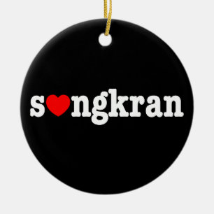 Ornamento De Cerâmica ❤ ingkran ~ Heart (Love) Songkran