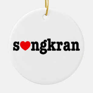 Ornamento De Cerâmica ❤ ingkran ~ Heart (Love) Songkran