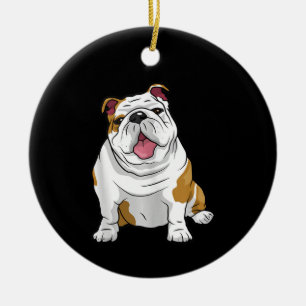 Ornamento De Cerâmica Inglês Bulldog Incrível Engraçado Cães-do-cach