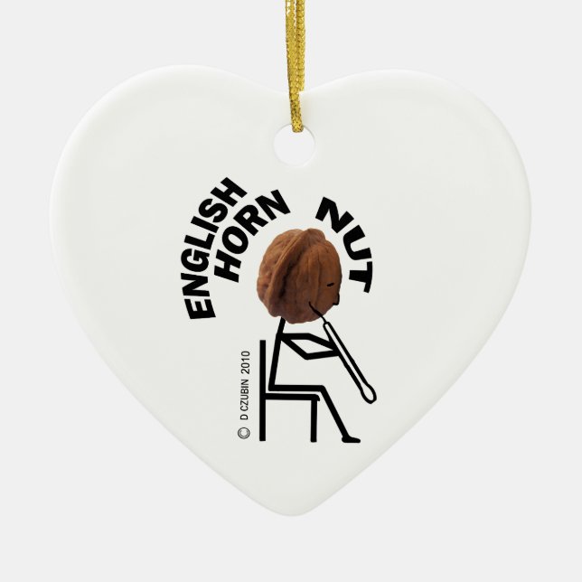 Ornamento De Cerâmica Inglês Horn Nut (Frente)