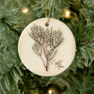 Ornamento De Cerâmica Inglês Thyme Herb