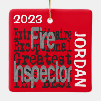 Ornamento De Cerâmica Inspetor de Incêndio Extraordinário PERSONALIZADO