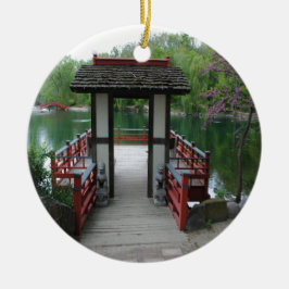 Ornamento De Cerâmica Inspiração Japonesa