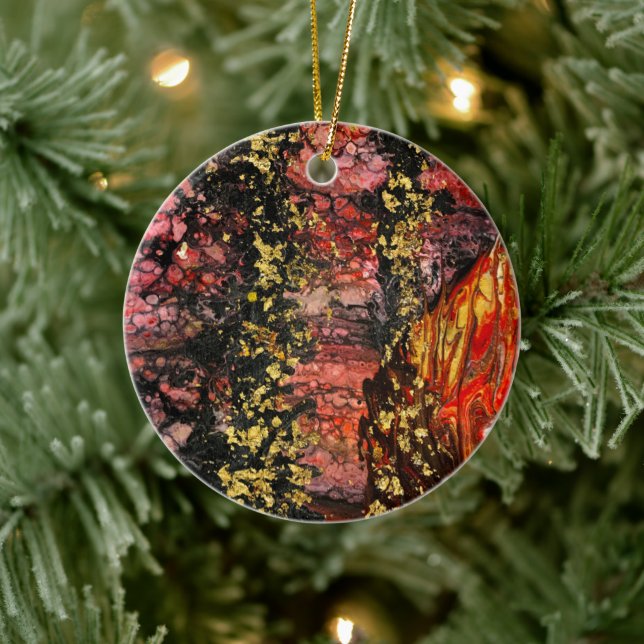 Ornamento De Cerâmica Inspirado pelos Incêndios da Califórnia (Árvore)