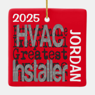 Ornamento De Cerâmica Instalador de HVAC Extraordinário CUSTOM