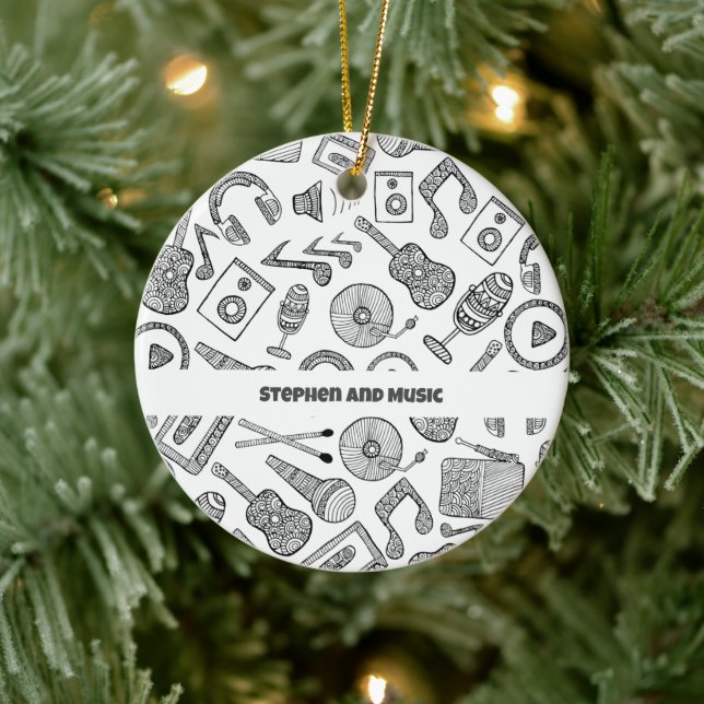 Ornamento De Cerâmica Instrumentos Musicais Personalizados Acessórios Mu (Árvore)