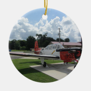 Ornamento De Cerâmica Instrutor do mentor do marinho T-34 dos E.U. da