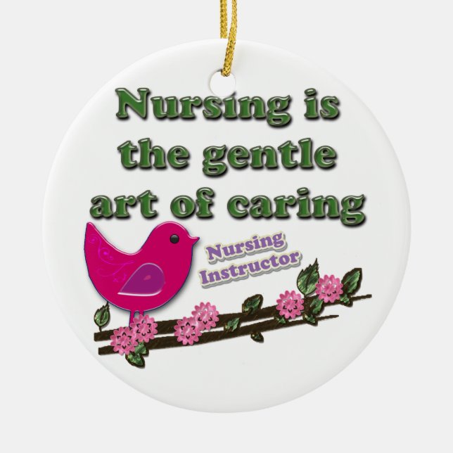 Ornamento De Cerâmica Instrutor dos cuidados (Frente)