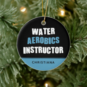 Ornamento De Cerâmica Instrutor Personalizado de Aeróbios Hídricos