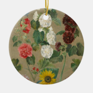 Ornamento De Cerâmica Intitulado (flores) (óleo a bordo)