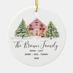 Ornamento De Cerâmica Inverno Nosso Primeiro Natal em nossa nova casa