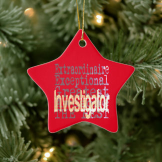 Ornamento De Cerâmica Investigador Extraordinário