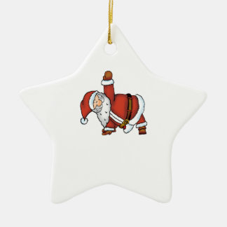Ornamento De Cerâmica Ioga do papai noel - design do Natal com o papai