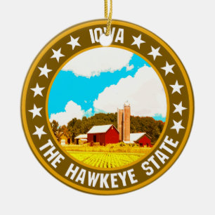 Ornamento De Cerâmica Iowa