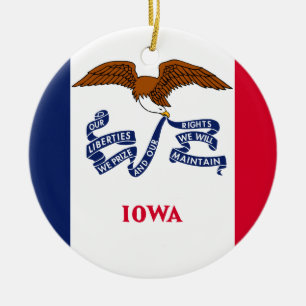 Ornamento De Cerâmica Iowa Flag