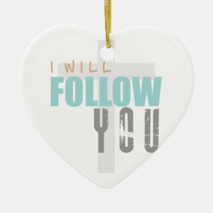 Ornamento De Cerâmica IREI SEGUIR O Culto Ruth Chris Tomlin.